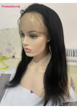 Jet Black Color 1 Glueless Full Lace Wig 14inch