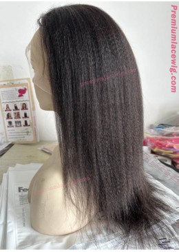 Glueless Full Lace Wig Italian Yaki 18inch 150 Density Small Size