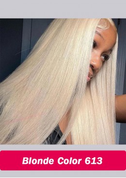 Straight Malaysian Full Lace Wig Color 613 16inch