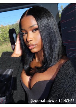 BOB Straight 360 Lace Wig Pre Plucked Brazilian Hair 10inch Instock
