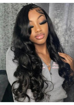 Body Wave 360 Lace Frontal Wigs Pre Plucked Peruvian Hair 20inch