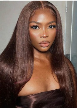 Choclate Brown 360 Lace Frontal Wigs Color 4 20inch