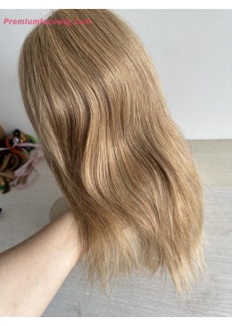 Full Lace Wig Blonde Color 27 Straight Hair 14inch 130 Density