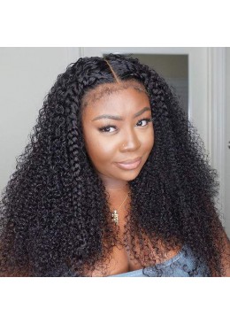 Kinky Curly 360 Lace Front Wig Indian Hair 16inch Instock