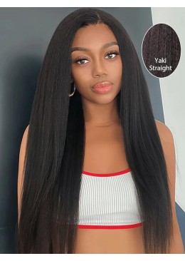 Peruvian Kinky Straight 360 Lace Wigs 24inch 150% Density