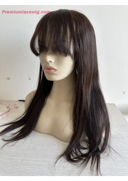 Wear and Go Wig Bang Straight HD Lace Wig 18inch 180 Density