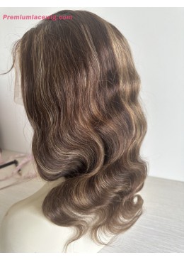 Highlight Color 4/27 Full Frontal 13x6 Lace Wig Body Wave 14inch