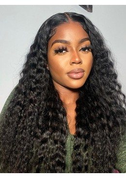 Indian Virgin Hair Full Lace Human Hair Wigs Water Wave 16inch