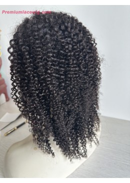 Silk Top Lace Frontal 13x4 Wig 12inch Kinky Curly Silk Base Wig