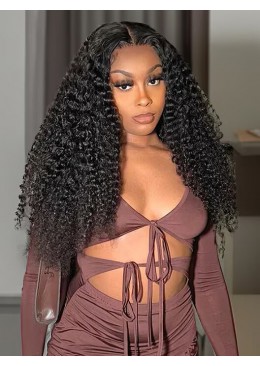 18 inch Full Lace Wig Brazilian Deep Curly Human Hair in 150% Density