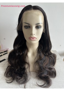 Highlight Color 1B-30 HD Lace Frontal Wig 24inch Body Wave 250 Density 