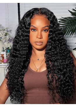 Water Wave Full Lace Wig Human Hair 100% HandTied Wholesale 24inch 180 Density