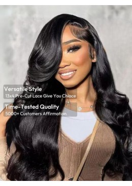 HD 13x6 Lace Wig Body Wave Brazilian Virgin Hair HD13x4 Lace Front Human Hair Wigs 20inch